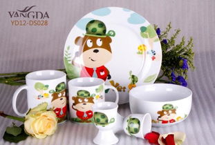 歐洲食品級安全認(rèn)證 高溫白瓷貼花兒童餐具與茶具選購指南